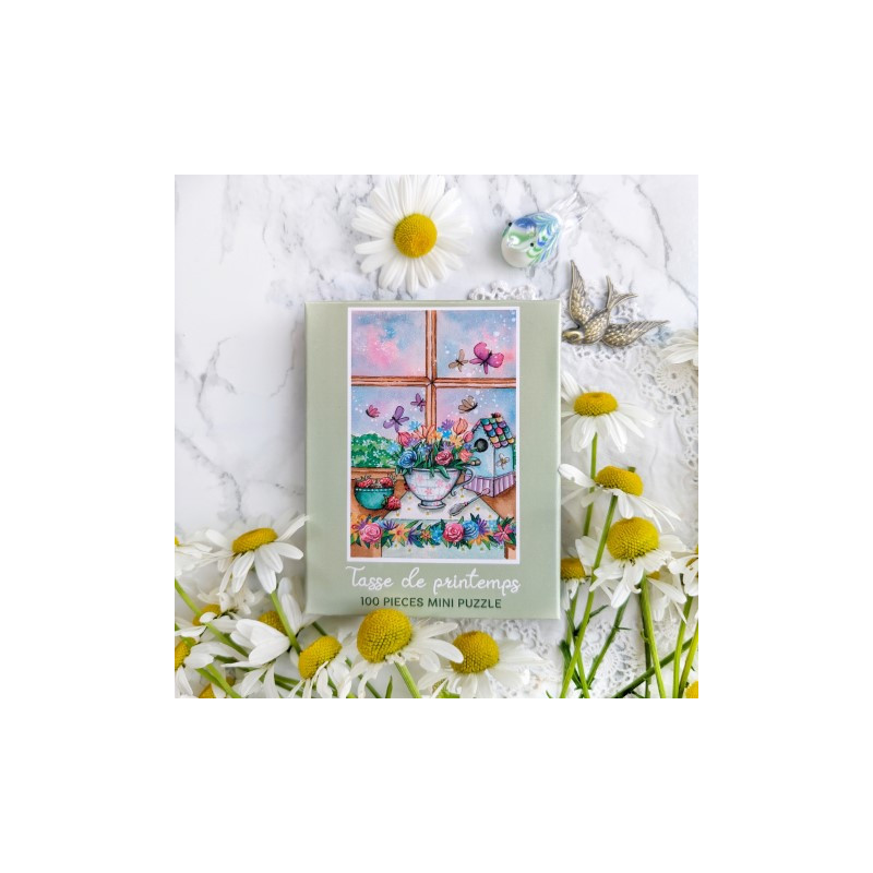 Mini puzzle - Tasse de printemps