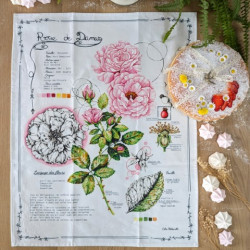 Tea towel - DAMASK ROSE