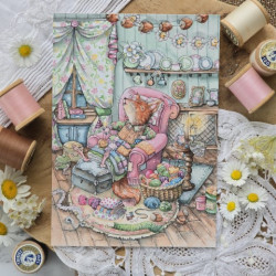 Carte Postale - soirée tricot