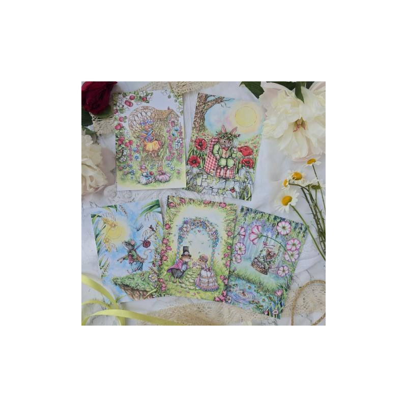 Lot 5 Carte Postale - animaux
