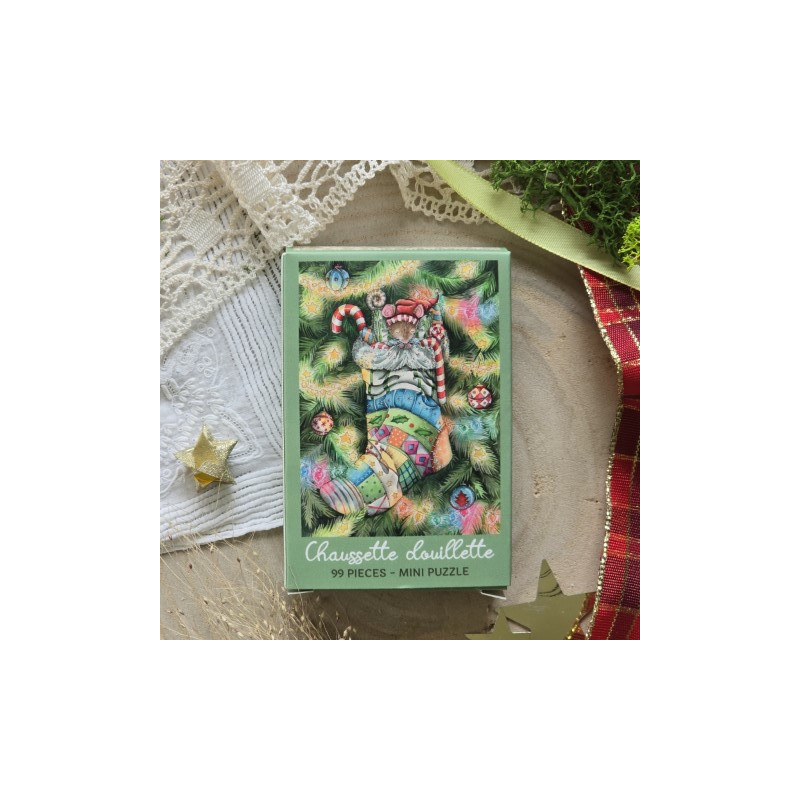 Mini puzzle - Chaussette douillette