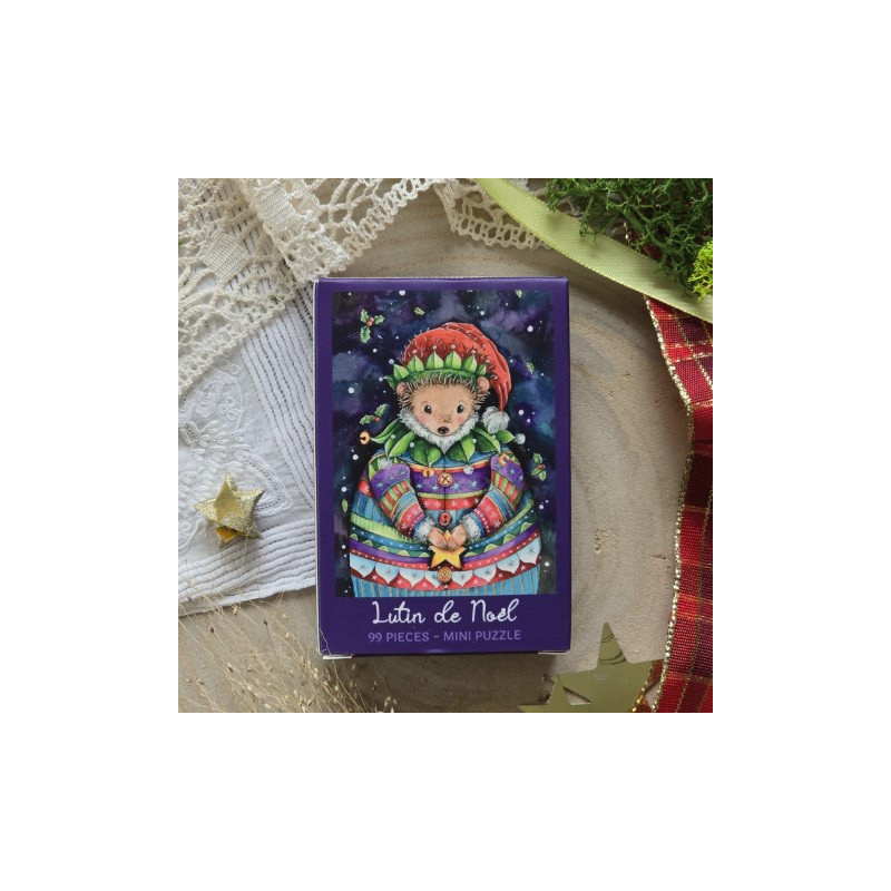 Mini puzzle - Lutin de Noel