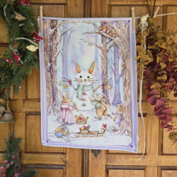 Tea towel - Jeux dans la neige