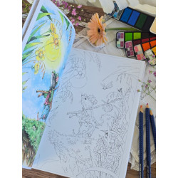 Colorie le printemps - livre de coloriage