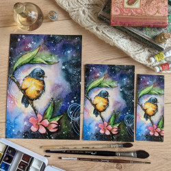 Carte postale - oiseau cosmique