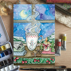 postcard - winter mug